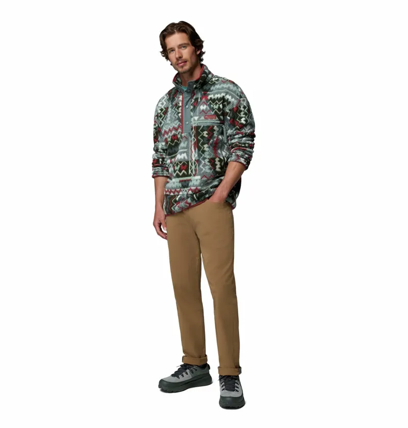Columbia Helvetia II Printed Half Snap Fleece Mens Sedona Sage Geo-4