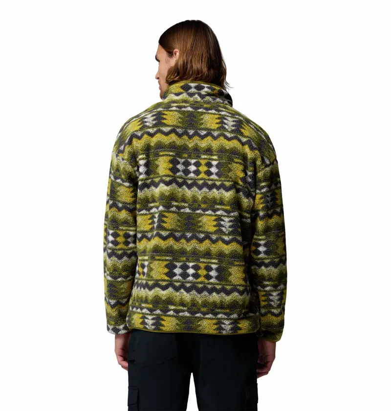 Columbia Helvetia II Printed Half Snap Fleece Mens in Mossy Green/Retrotree-2