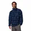 Columbia Helvetia II Printed Half Snap Fleece Mens in Mountain Blue/Retrotree