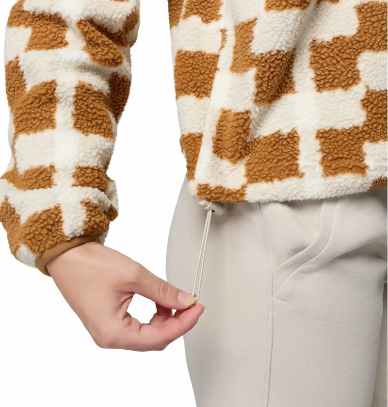 Columbia Helvetia II Printed Cropped Half Snap Womens Camel Brown-4