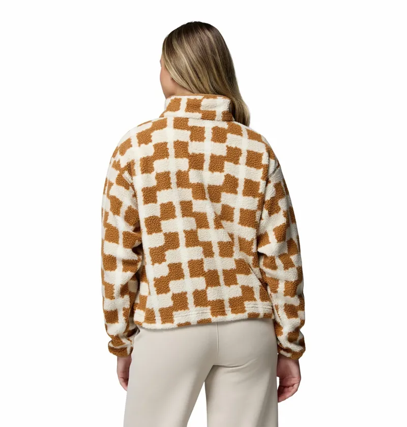 Columbia Helvetia II Printed Cropped Half Snap Womens Camel Brown-2