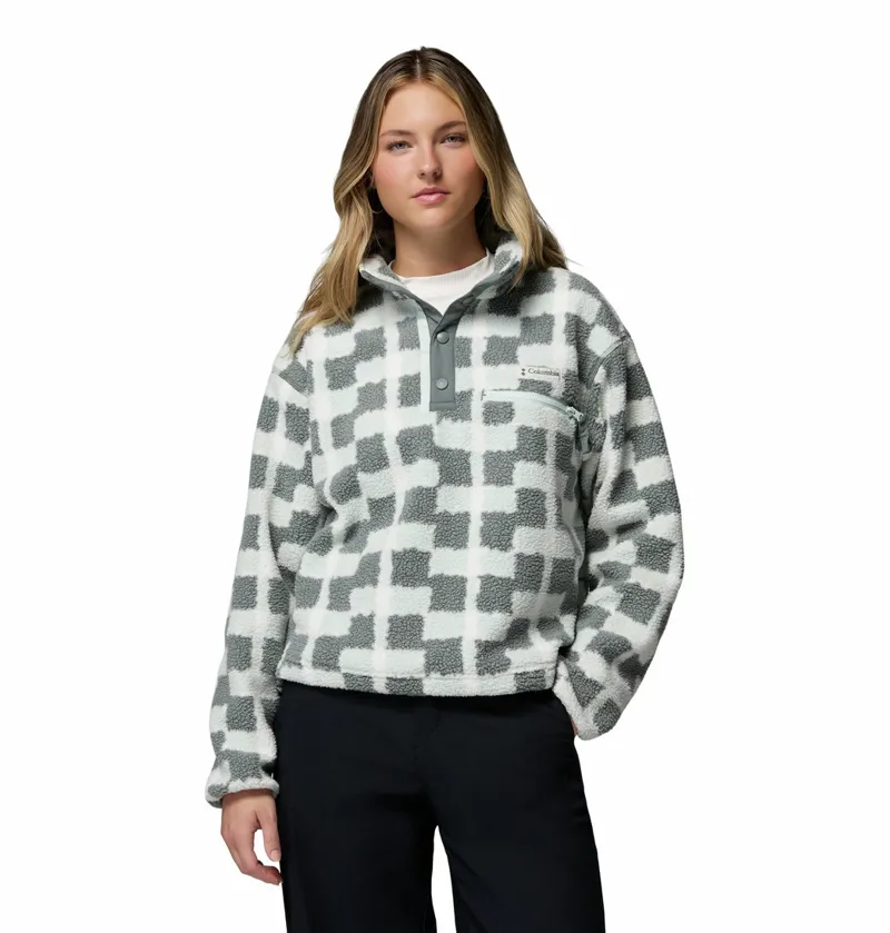 Columbia Helvetia II Printed Cropped Half Snap Womens Sedona Sage