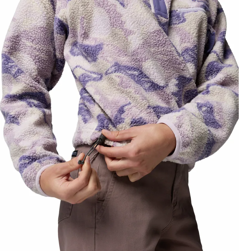 Columbia Helvetia II Printed Cropped Half Snap Womens in Lavender Pearl/Sunscape-4