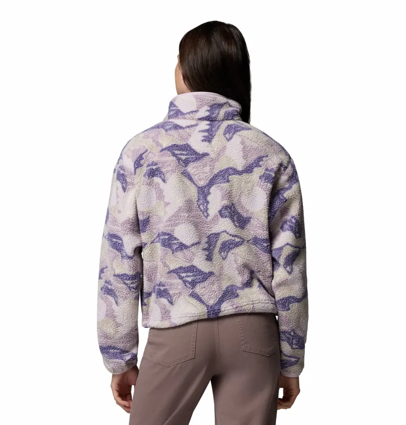Columbia Helvetia II Printed Cropped Half Snap Womens Lavender Pearl-2