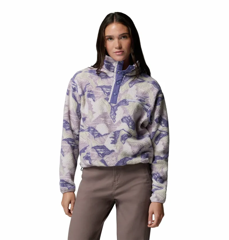 Columbia Helvetia II Printed Cropped Half Snap Womens in Lavender Pearl/Sunscape