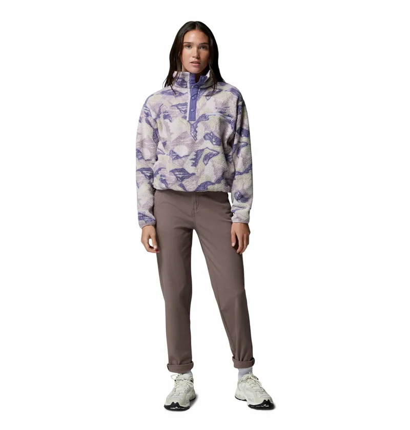 Columbia Helvetia II Printed Cropped Half Snap Womens Lavender Pearl-5