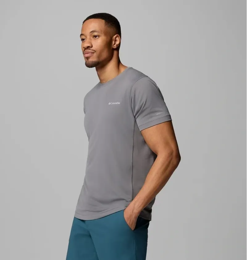 Columbia Zero Rules Light Short Sleeve Crew Tee Mens in City Grey-2