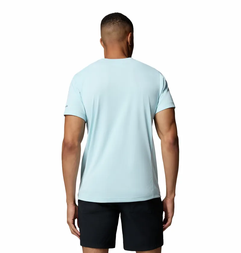 Columbia Zero Rules Light Short Sleeve Graphic Crew Mens in Marine Light-2