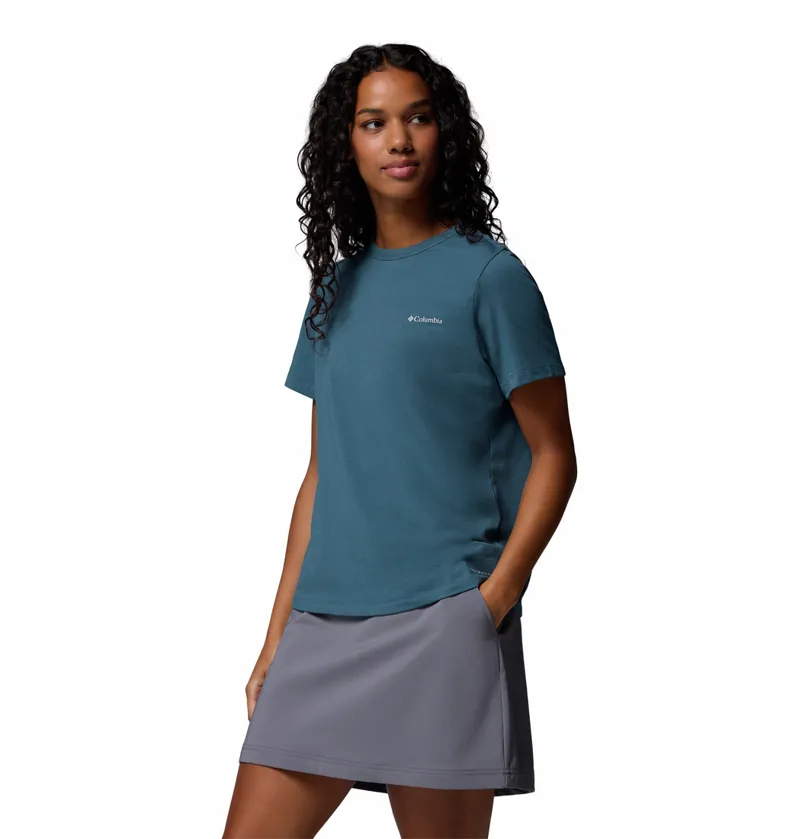 Columbia Sun Trek Short Sleeve II Womens in Everblue-1