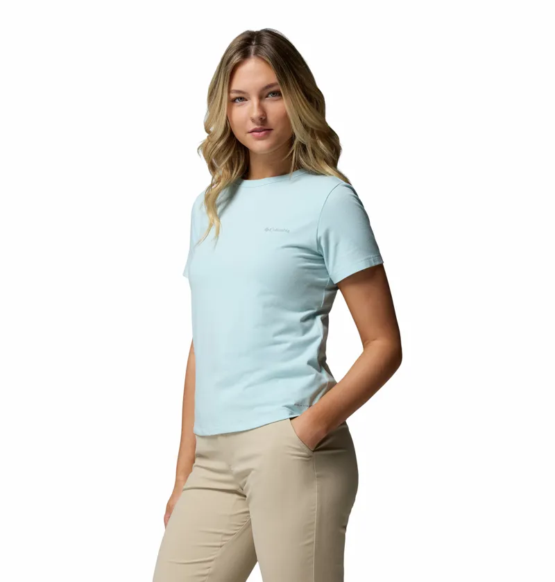 Columbia Sun Trek Short Sleeve II Womens in Marine Light-2