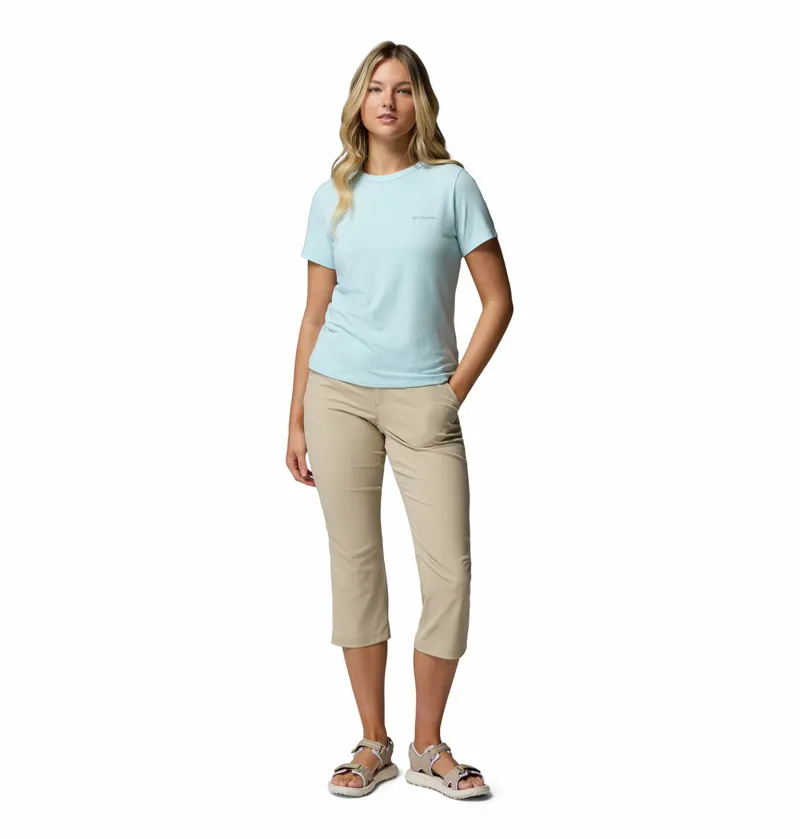 Columbia Sun Trek Short Sleeve II Womens in Marine Light-4