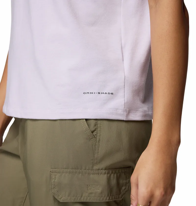 Columbia Sun Trek Short Sleeve II Womens in Lavender Pearl-4