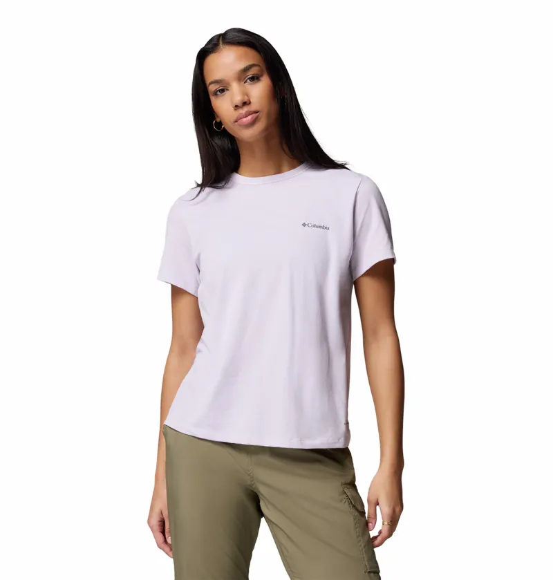 Columbia Sun Trek Short Sleeve II Womens in Lavender Pearl