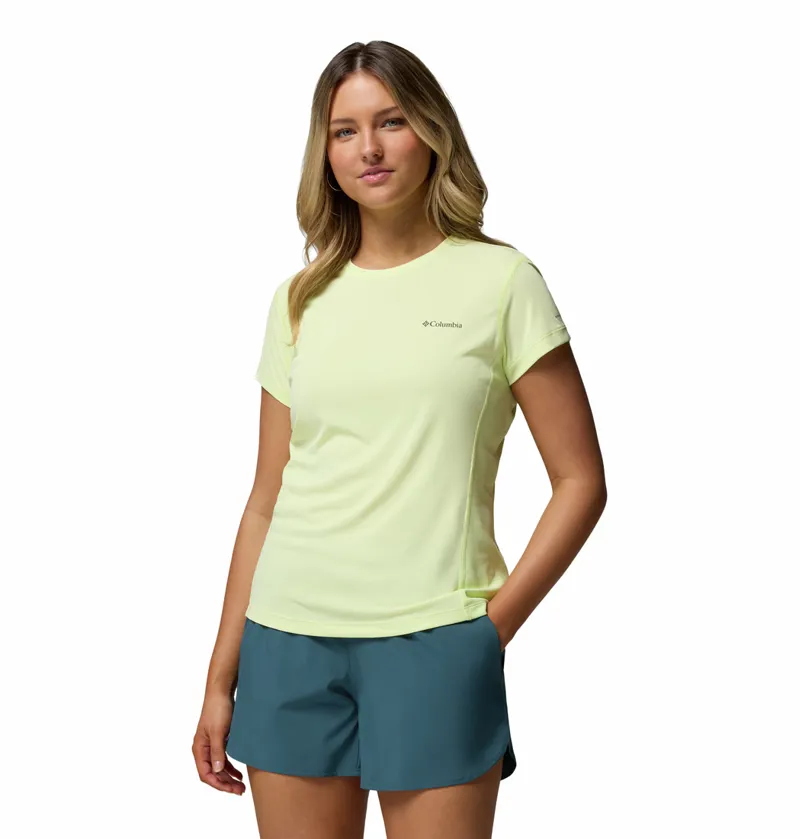 Columbia Zero Rules Light Short Sleeve Crew Womens in Citron Haze