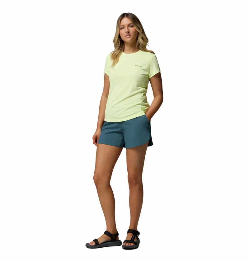 Columbia Zero Rules Light Short Sleeve Crew Womens in Citron Haze-5