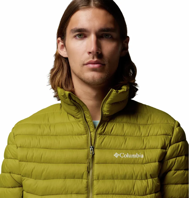 Columbia Powder Pass Hybrid Jacket Mens in Mossy Green/Greenscape-5