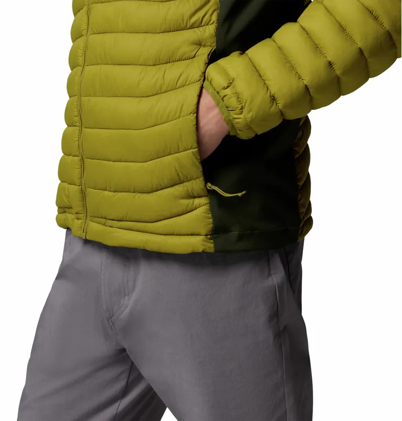Columbia Powder Pass Hybrid Jacket Mens in Mossy Green/Greenscape-6