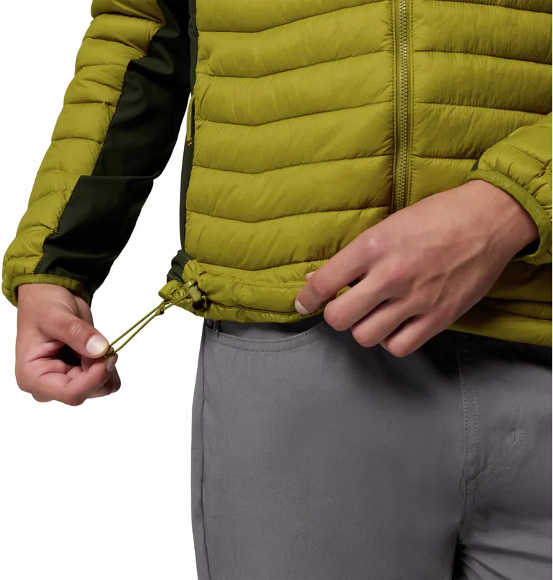 Columbia Powder Pass Hybrid Jacket Mens in Mossy Green/Greenscape-7