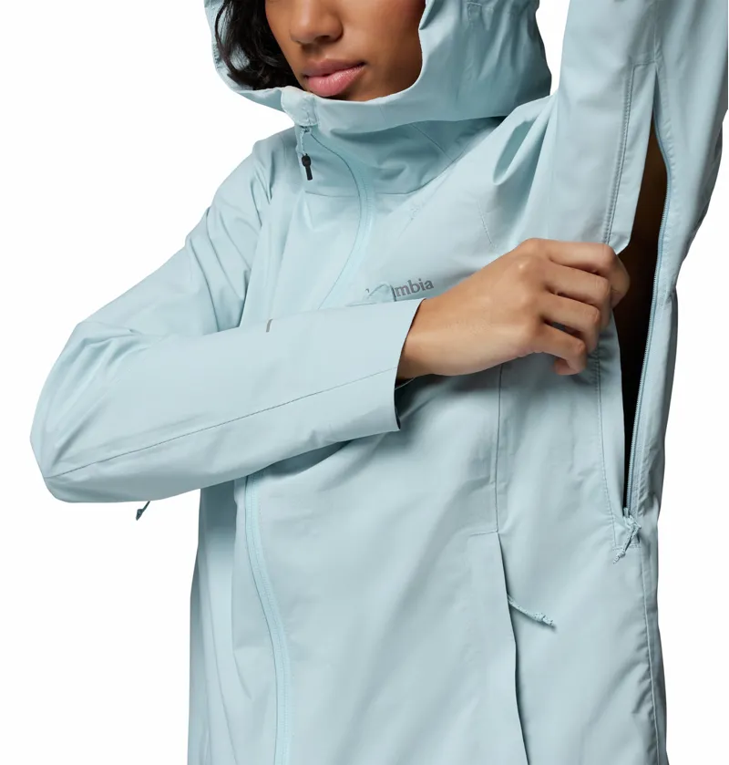 Columbia Trailborne 2.5L Shell Waterproof Jacket Womens in Marine Light-8