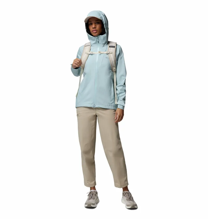 Columbia Trailborne 2.5L Shell Waterproof Jacket Womens in Marine Light-12
