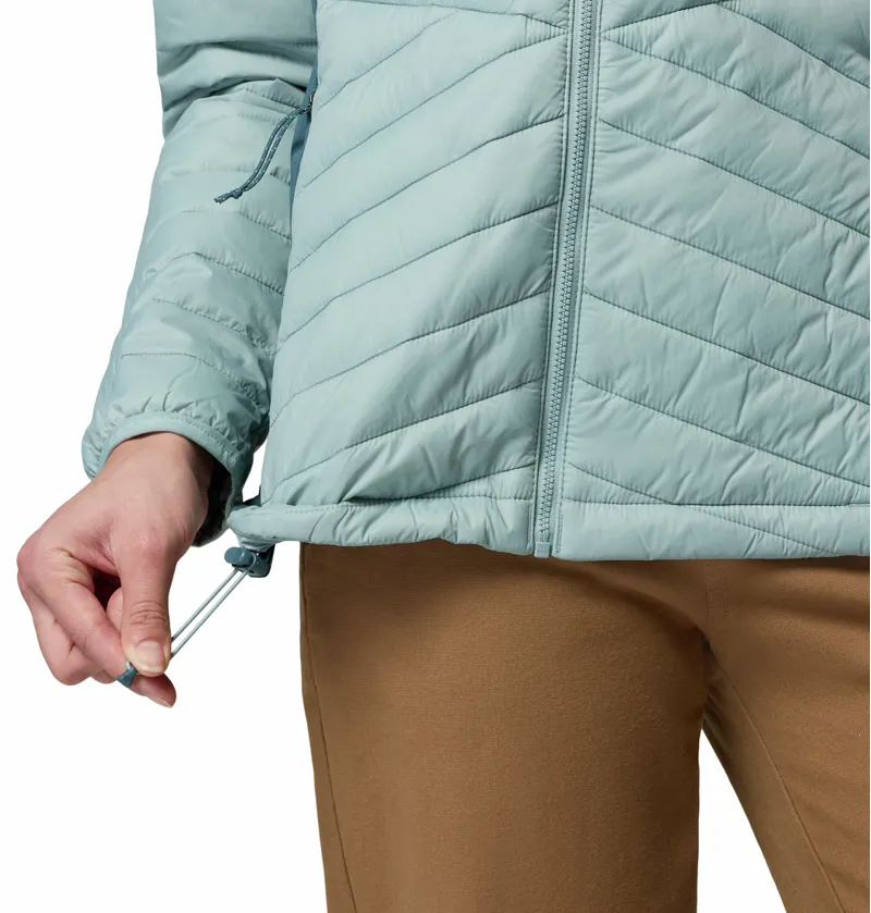 Columbia Powder Pass III Hybrid Hooded Jacket Womens in Crushed Blue-6