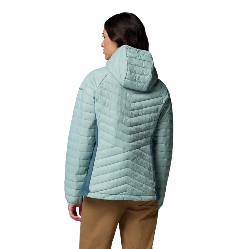 Columbia Powder Pass III Hybrid Hooded Jacket Womens in Crushed Blue-2