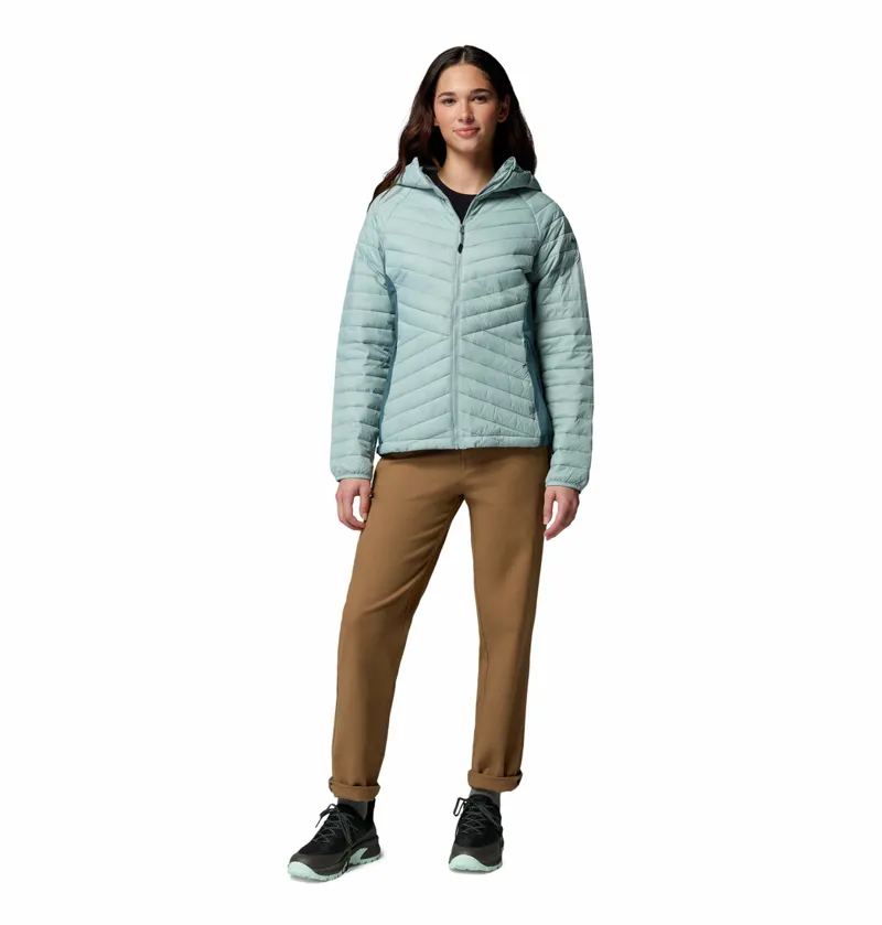 Columbia Powder Pass III Hybrid Hooded Jacket Womens in Crushed Blue-7