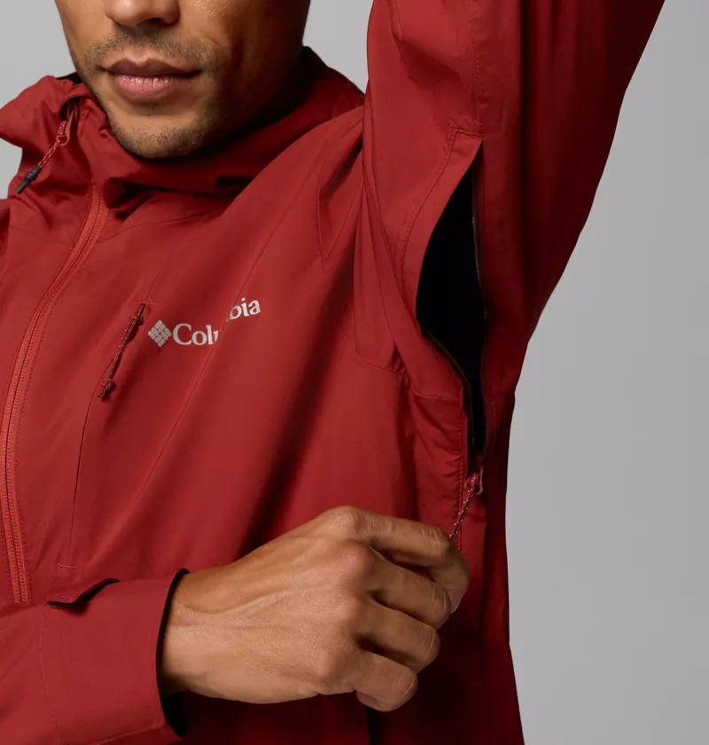 Columbia Trailborne 2.5L Waterproof Shell Jacket Mens in Red Oxide-8