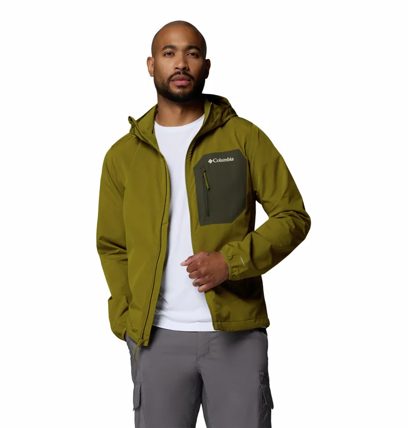 Columbia Tall Heights III Hooded Softshell Jacket Mens in Mossy Green-3
