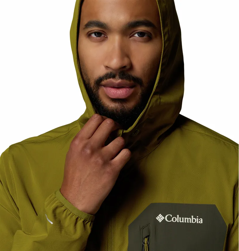 Columbia Tall Heights III Hooded Softshell Jacket Mens in Mossy Green-4