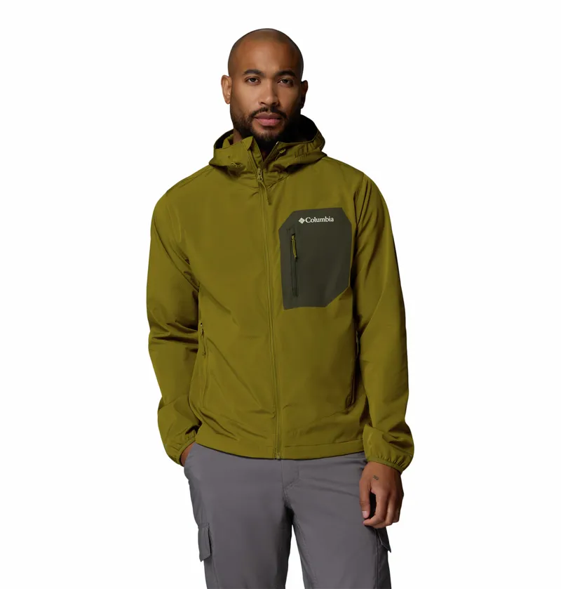 Columbia Tall Heights III Hooded Softshell Jacket Mens in Mossy Green