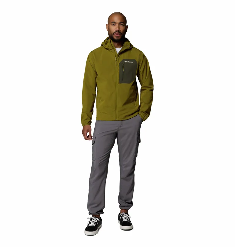 Columbia Tall Heights III Hooded Softshell Jacket Mens in Mossy Green-6