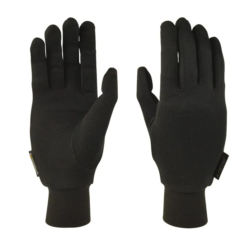 Extremities Silk Liner Gloves Unisex in Black