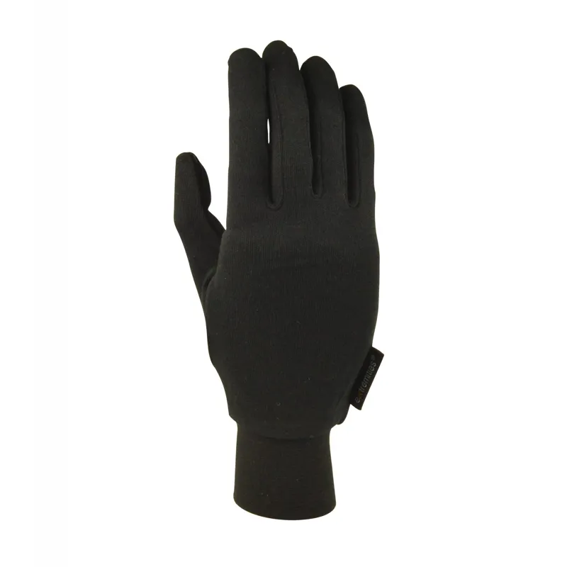 Extremities Silk Liner Gloves Unisex in Black-1