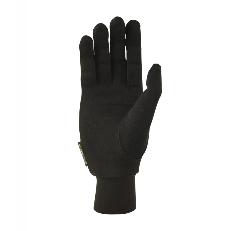 Extremities Silk Liner Gloves Unisex in Black-2