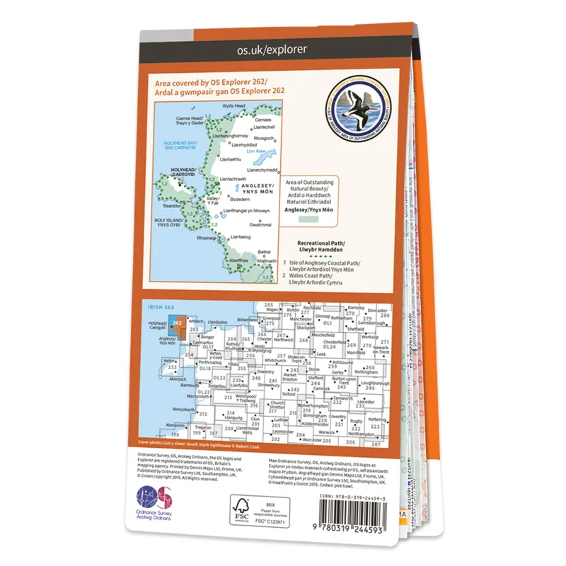 OS 262 Active Anglesey West Weatherproof Map-1