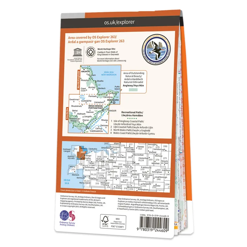 OS 263 Active Anglesey East Weatherproof Map-1