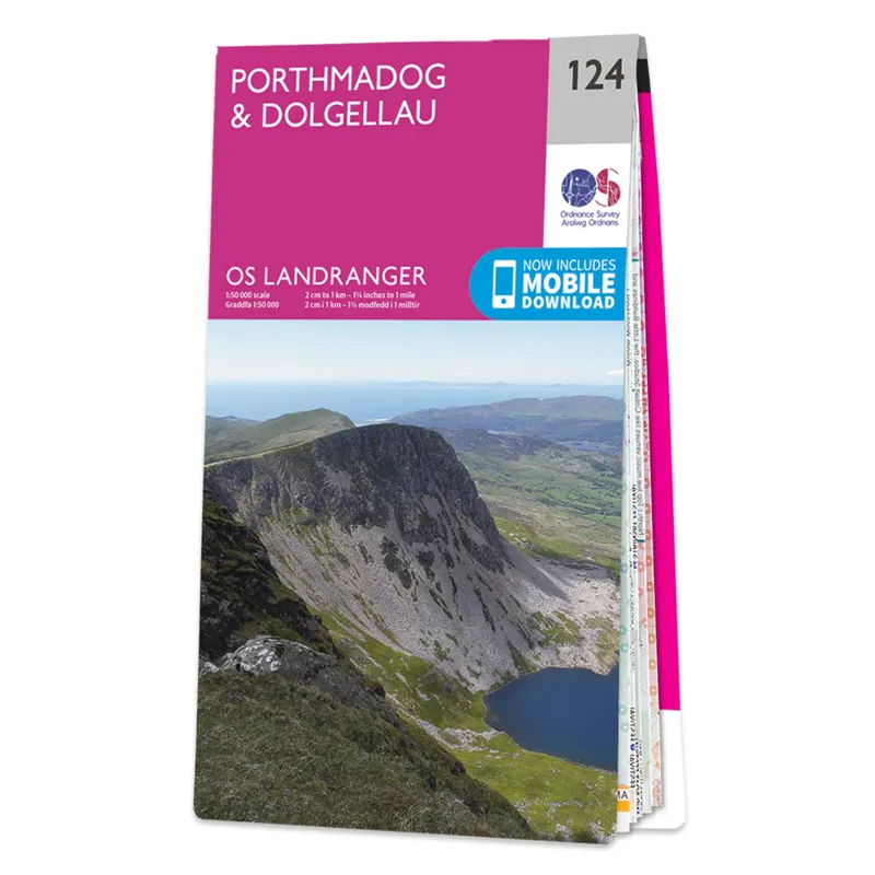 OS Landranger Map 124 Porthmadog and Dolgellau