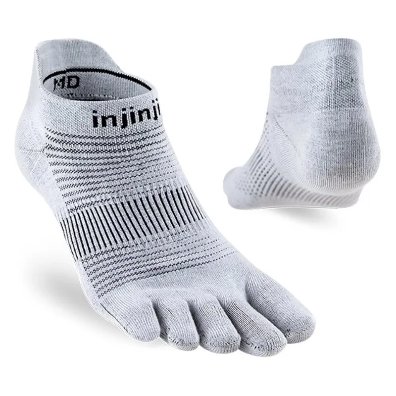 Injinji Run Lightweight No Show Unisex in Gray-1