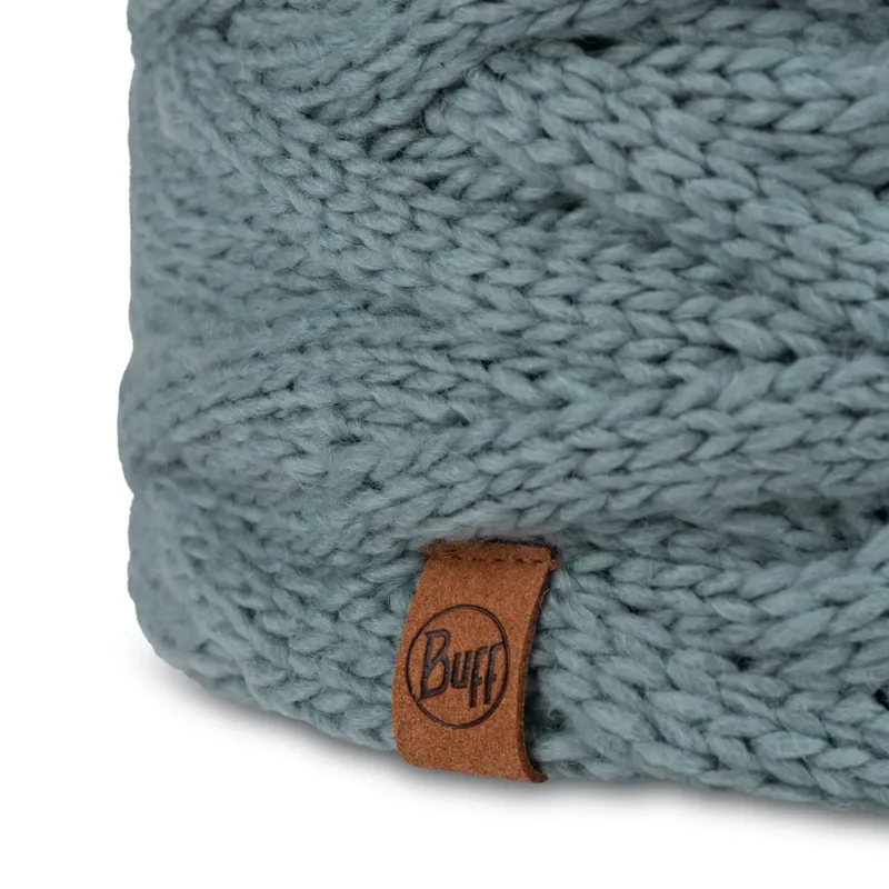 Buff Knitted Headband Caryn in Blue Glass-1