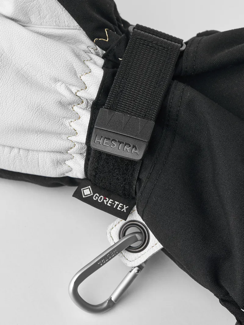 Hestra Army Leather Gore-Tex 3 Finger Glove in Black/Natural Grey-1