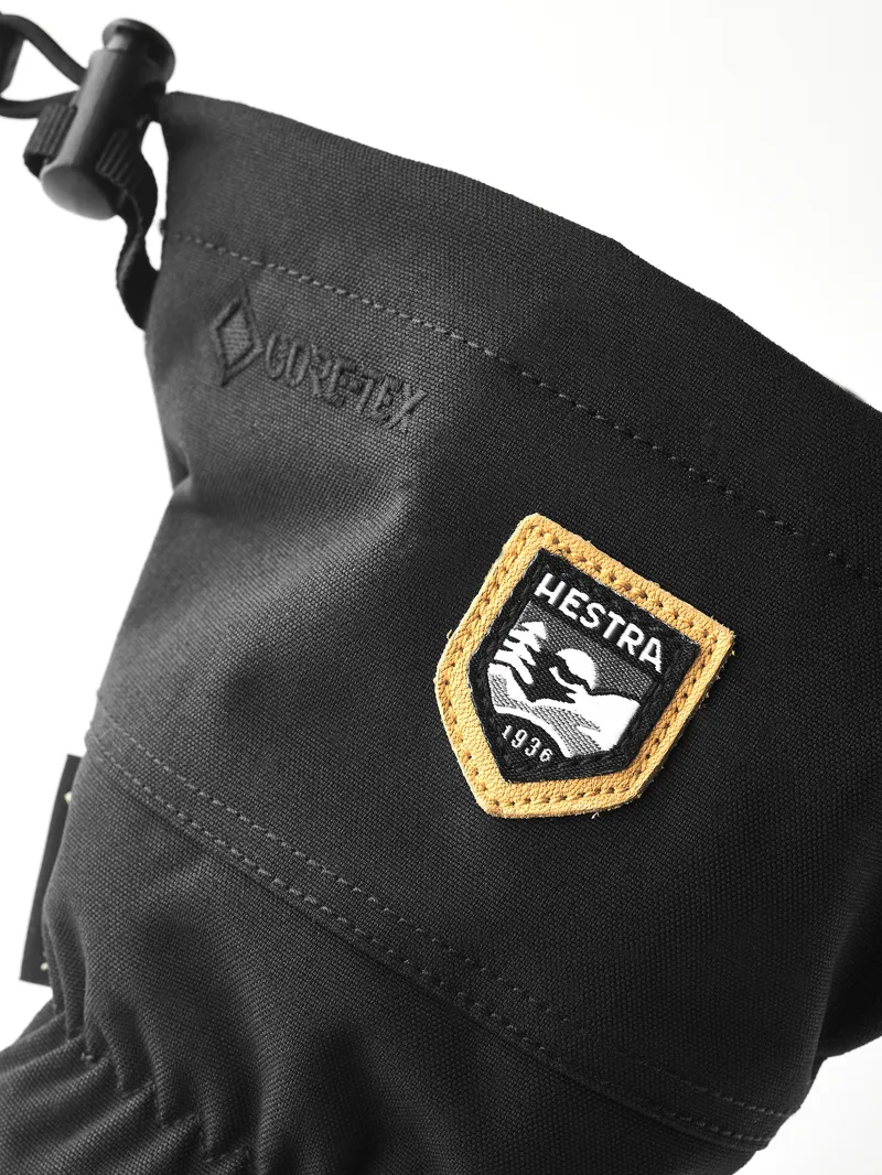 Hestra Army Leather Gore-Tex 3 Finger Glove in Black/Black-6