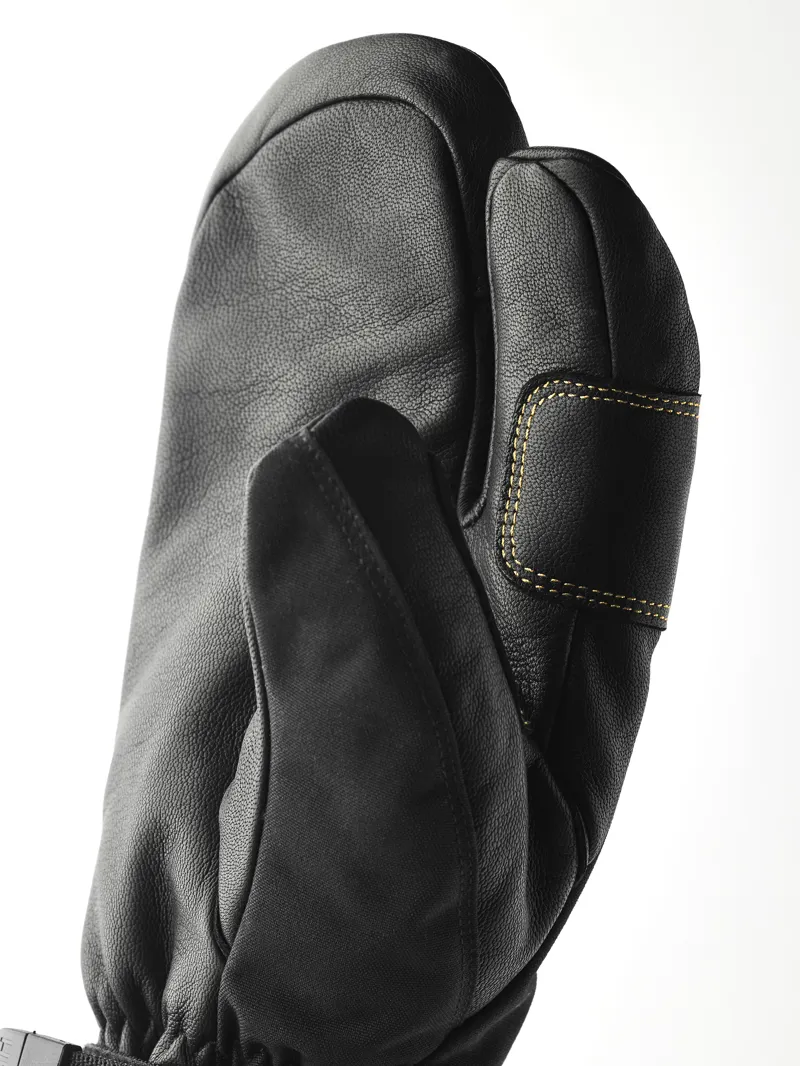 Hestra Army Leather Gore-Tex 3 Finger Glove in Black/Black-5