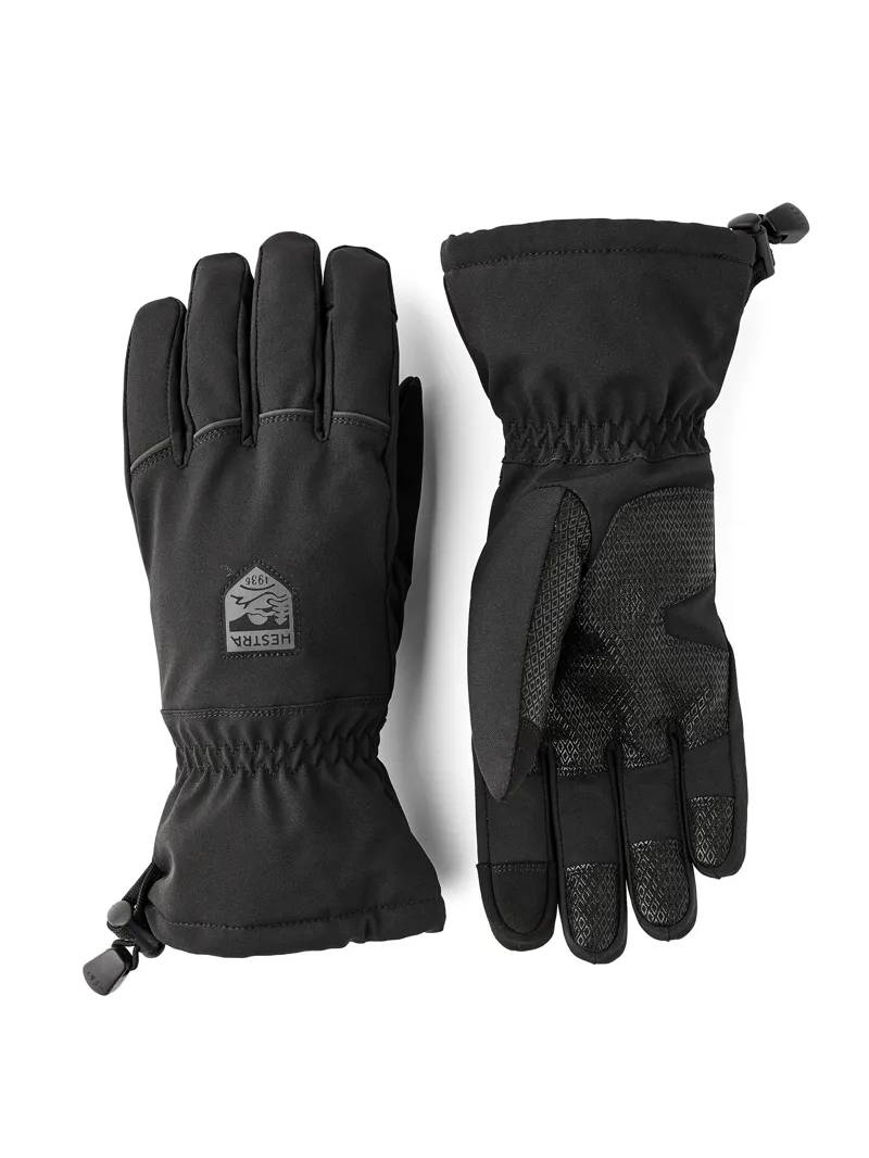 Hestra CZone Contact Gauntlet 5 Finger in Black