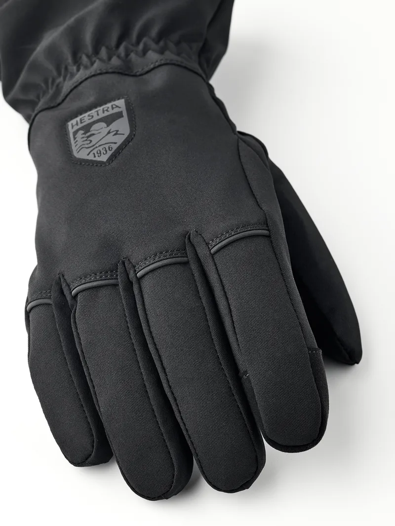 Hestra CZone Contact Gauntlet 5 Finger in Black-2