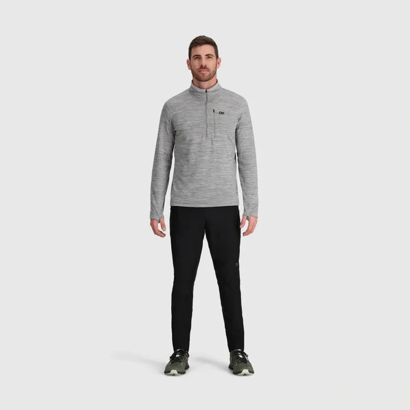 Outdoor Research Vigor Grid Fleece Half Zip Mens in Grey Heather-4