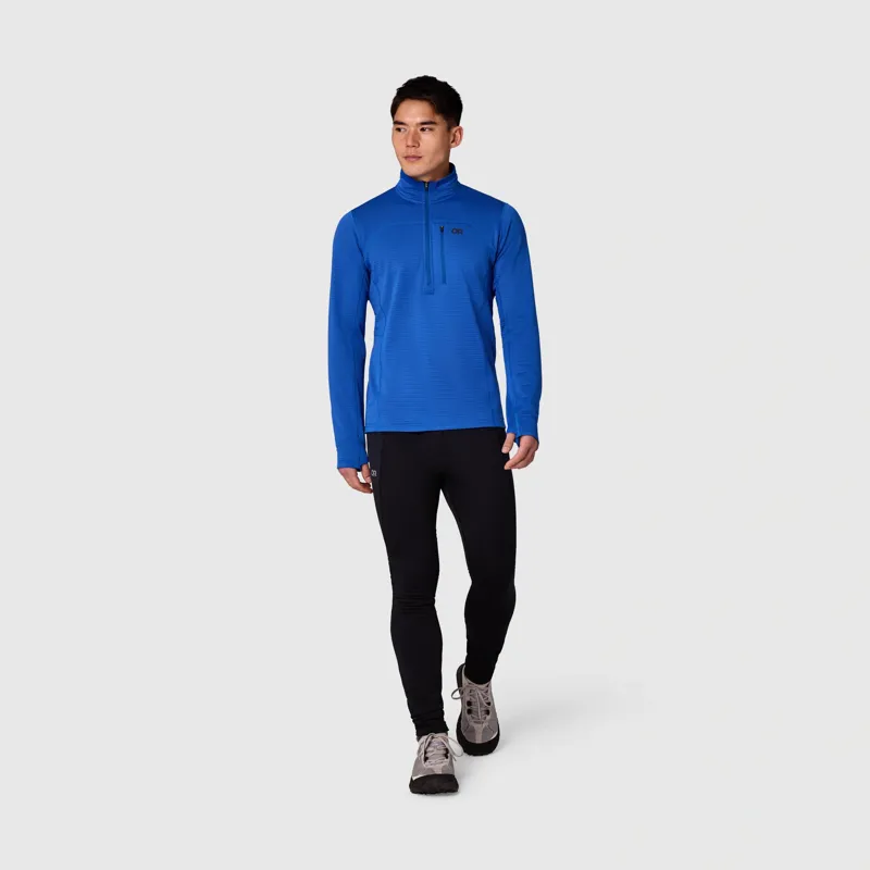 Outdoor Research Vigor Grid Fleece Half Zip Mens in Azurite-4