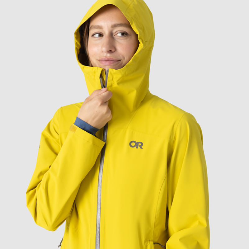 Outdoor Research Stratoburst Stretch Rain Jacket Women's in Malachite-6