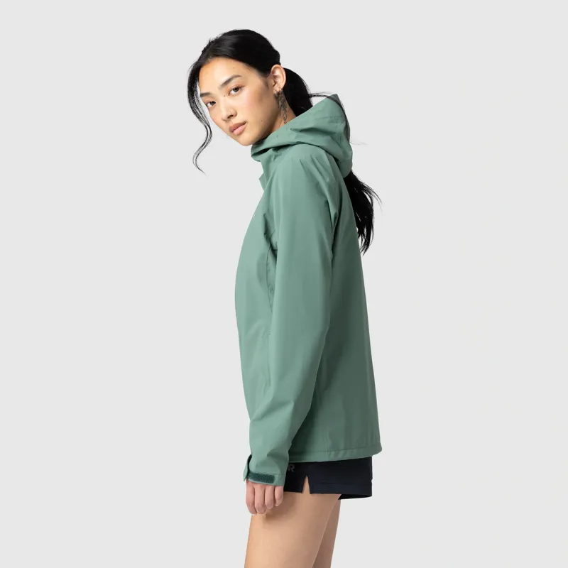 Outdoor Research Stratoburst Stretch Rain Jacket Women's in Malachite-3