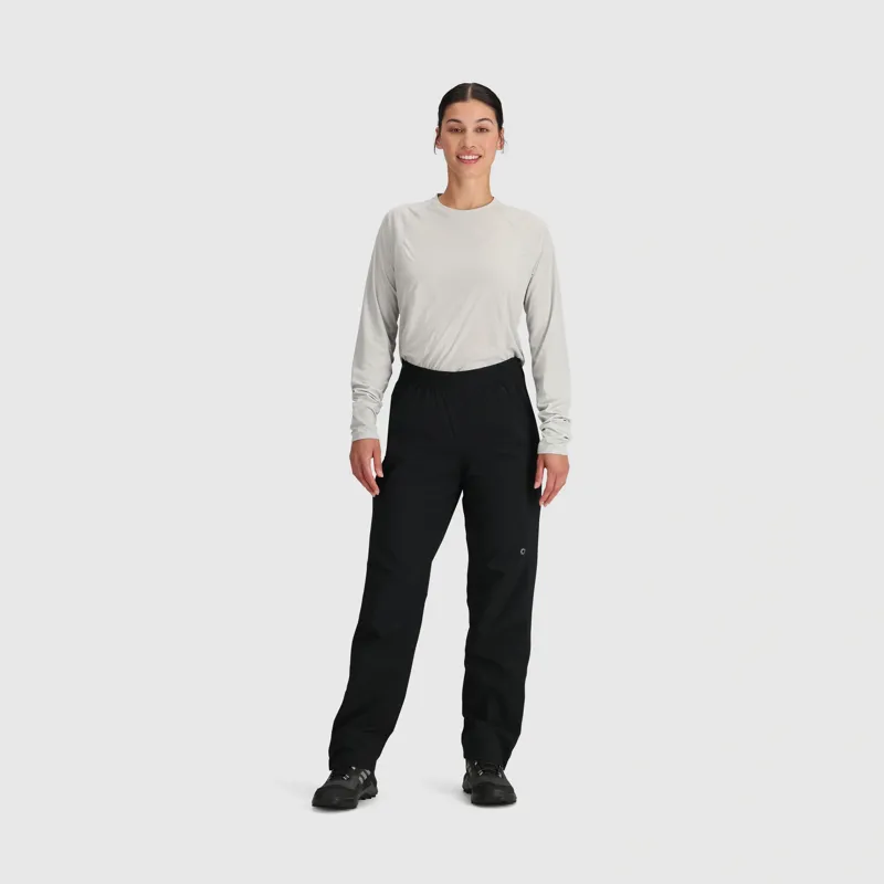 Outdoor Research Stratoburst Stretch Rain Pants Womens in Black-4